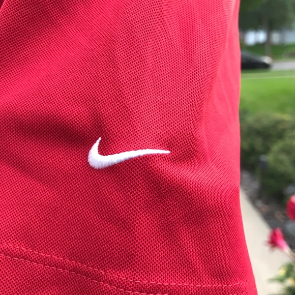 🍄 Nike Golf Red Dri-Fit Polo Shirt - Picture 5 of 8